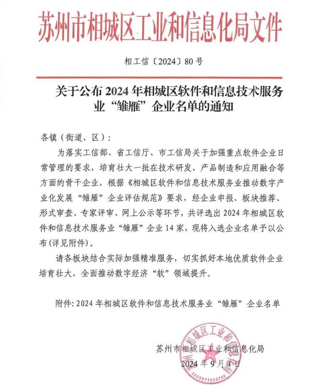 必一运动科技：乐胶网入选苏州市软件和信息技术服务业“雏雁”企业名单